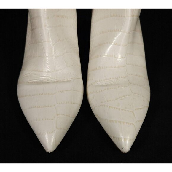 Paris Texas 60 Tall Boots 42 US 12 Womens Off-White Croc $965 - Picture 5 of 15